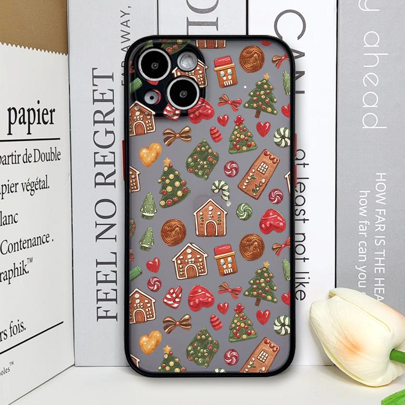 Christmas Tree Gingerbread Graphic Phone Case for Samsung Galaxy S25 S24 S23 Ultra S22 Plus S21 FE 5G Soft Covers New Year Gifts