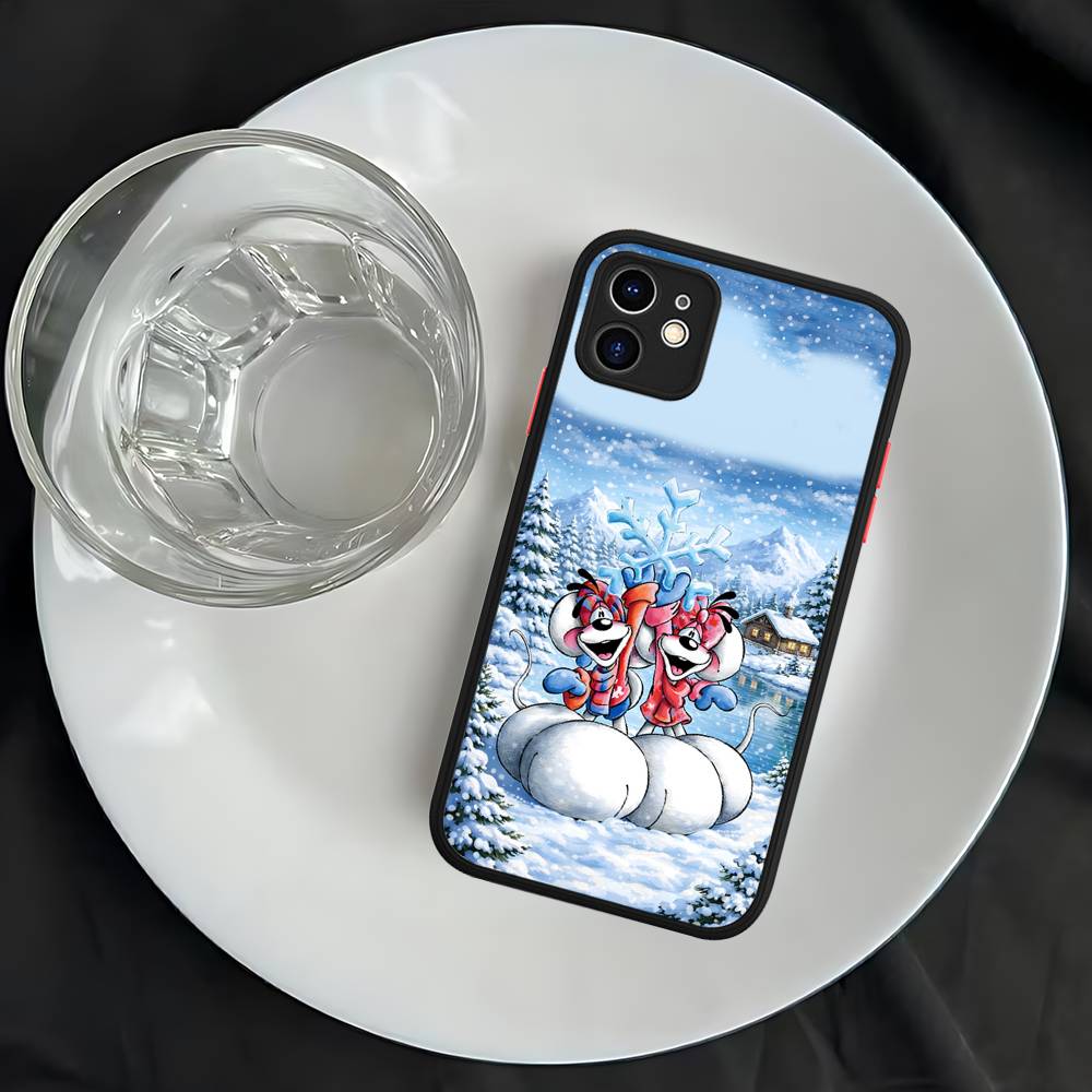 Cartoon D-Diddl For IPhone 11 12 13 14 15 16 Pro Max Plus Matte Translucent Phone Cover