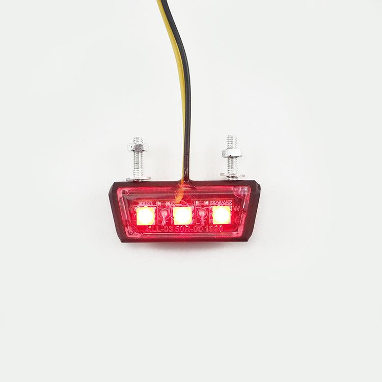 

Waterproof 12V LED Rear Tail Light Motorcycle License Plate Lamp Durable Outdoor Tag Light Bright Night Visibility Auto Part