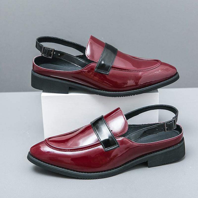 Brand Luxury Leather Shoes Business Office Leather Shoes Men's Party Dress Shoes Daily Casual Sandals Fashion Designer Flat Shoe