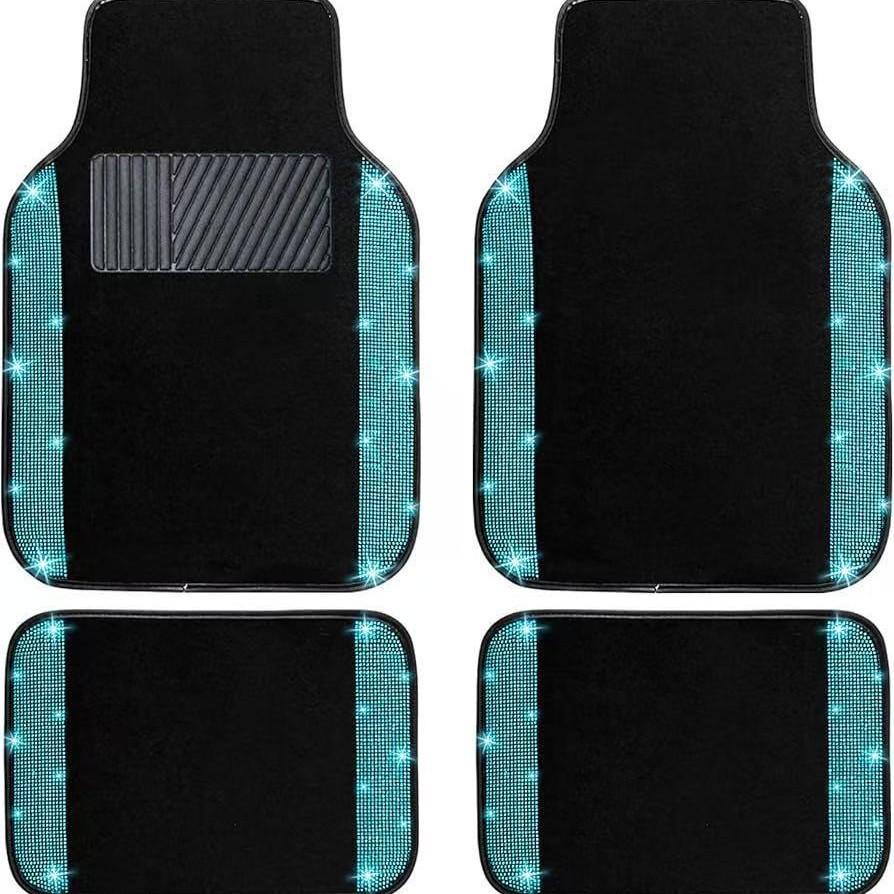 Crystal Velvet Non-Slip Car Floor Mats - Dirt & Wear-Resistant, Easy To Clean.
