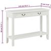 VidaXL Table console Blanc 110x35x80 cm Bois