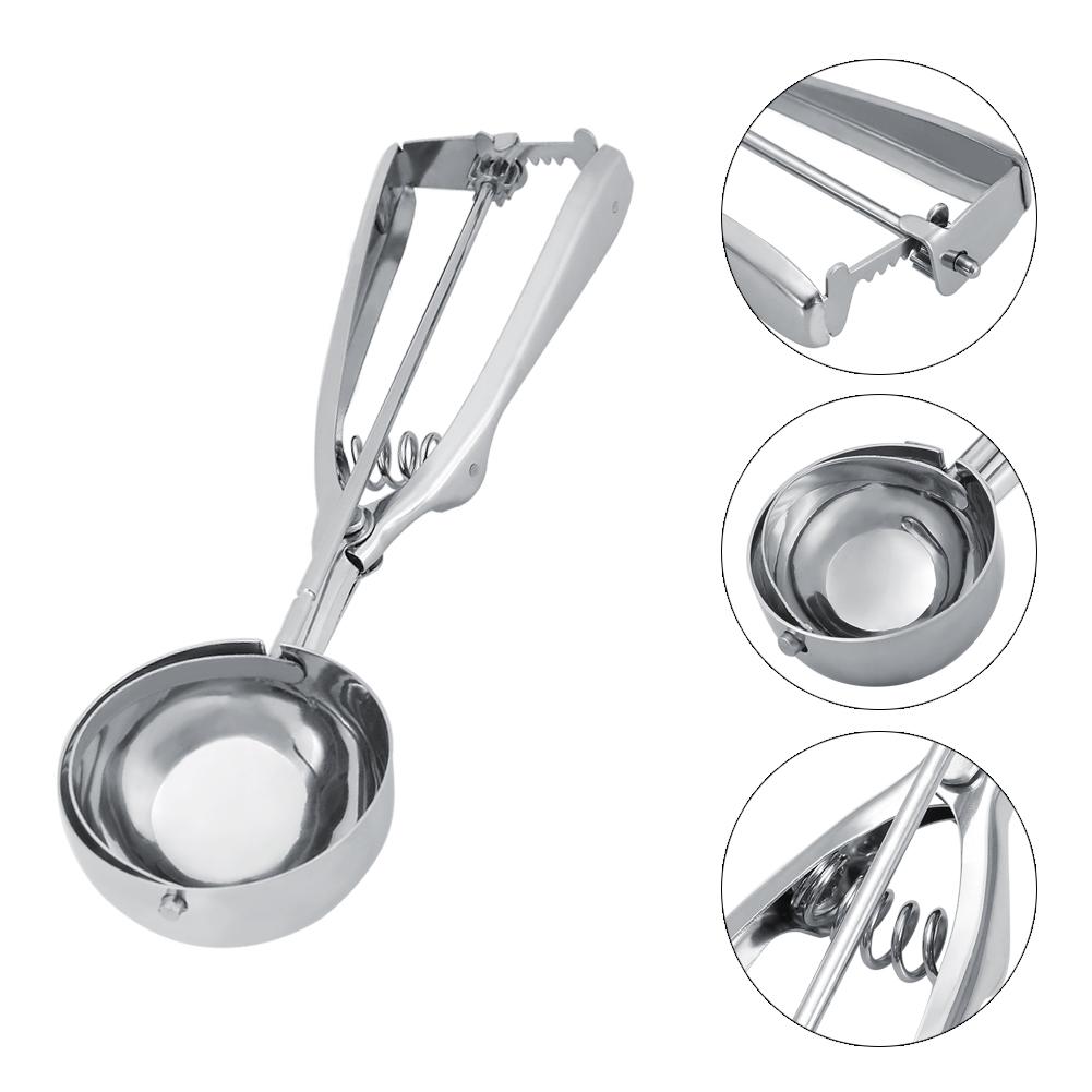 Household Stainless Steel Ice Cream Spoon Scoop Cream Dipper Kitchen Accessories (Small)