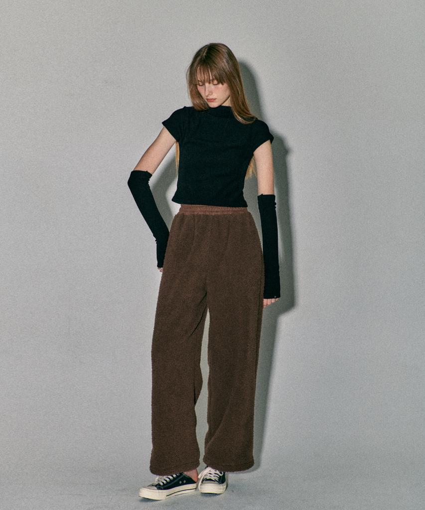 Kkuape High-Neck Knit Warmer Set_Black