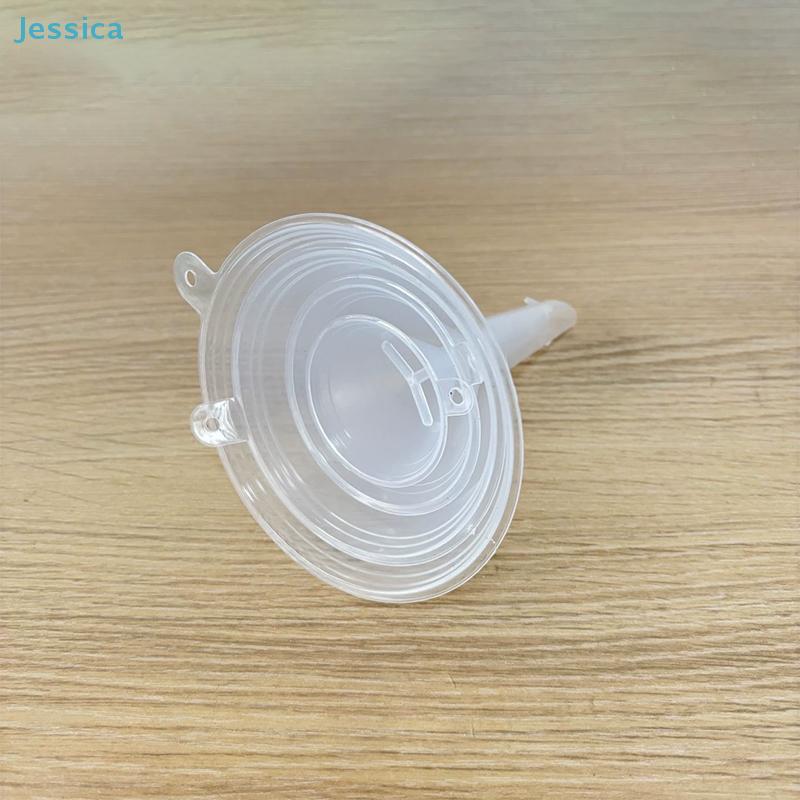 Set di 4 imbuti in plastica trasparente | Dimensioni assortite per cucina, laboratorio e bricolage