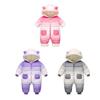 Kleinkind Baby Winter Warm Kapuzen Strampler Body