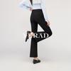 Yalida Women's Elastic Black Slim Fit Flared Cropped Pants