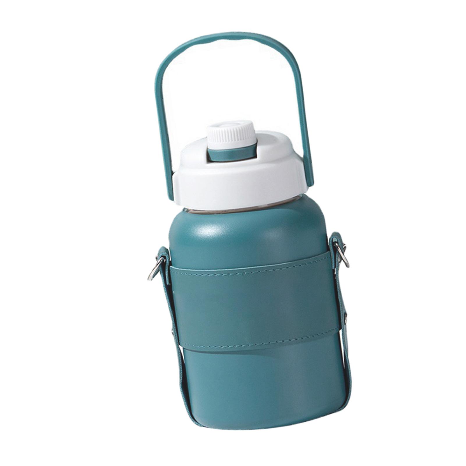 

900ml Thermal Cup with Straw High Capacity Stainless Steel Drinking Cup Outdoor Portable Water Bottle