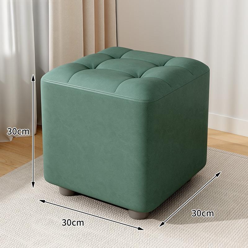 Wooden Low Stool Premium Padded Ottoman for Living Room Coffee Table Sturdy Solid Wood Shoe Changing Bench for Home Use 19230₽
