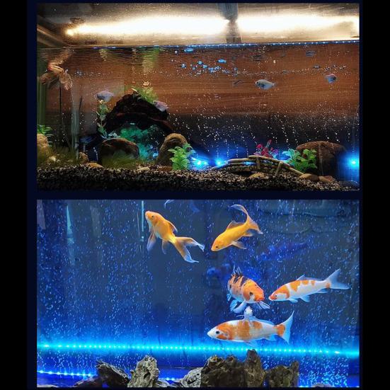 Aquariumlampe Bunt Sauerstoffanreichernd Blasenlicht Wasserdicht LED Dekorlampe für Aquarium