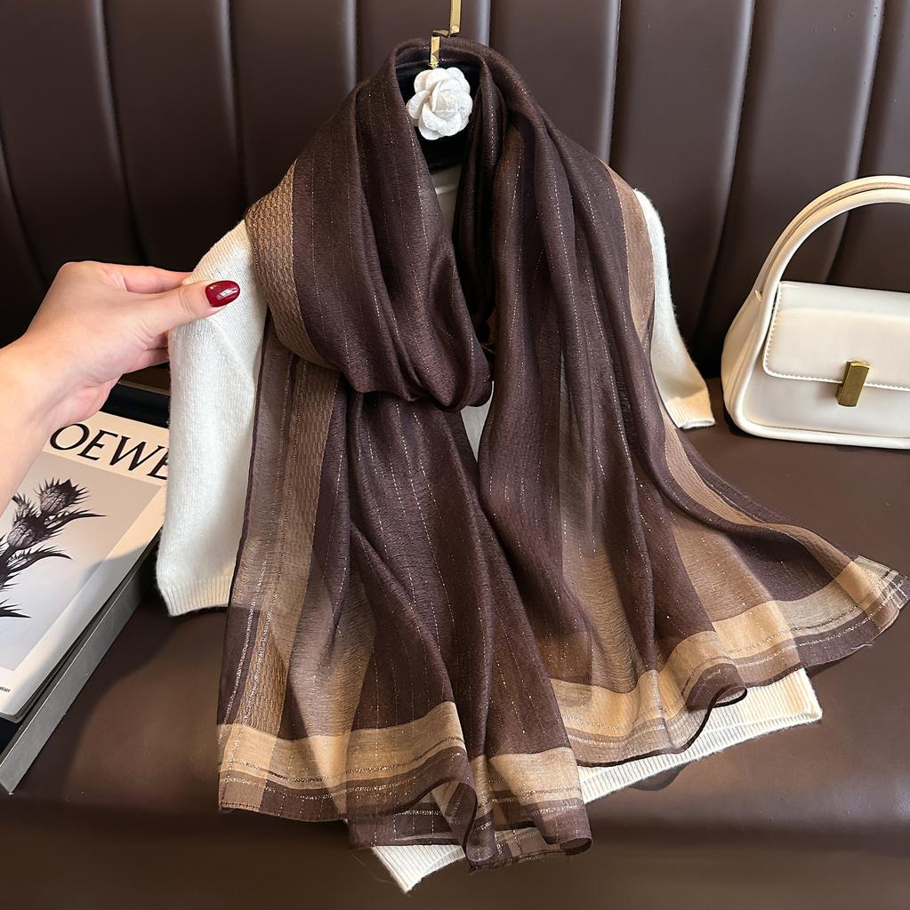 Long Silk Wool Scarf Shawls and Wraps for Women Foulard Luxury Brand Hijab New Lady Pashmina Neck Scarves Bandana Poncho
