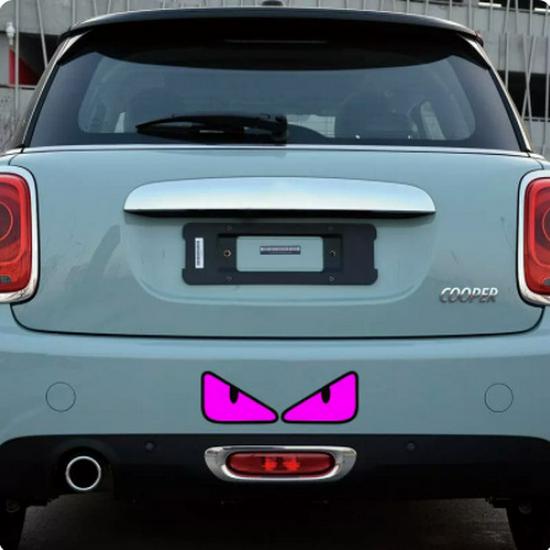 Reflective Devil Eyes Stickers: Creative, Funny Motorbike Expression Decals