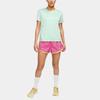 Nike T Shirts Women's Teal Crew Neck Moderate Straight Fit AJ8122-394