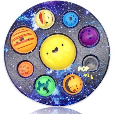 Otto Pianeta Grotta Bolla Pop Giocattolo Sensoriale Fidget, Cifre Grotta Galassia, Autistico Semplice Sensoriale Sollievo Ansia Grande Grotta, Bolla Strumenti Giocattoli per la Prima Infanzia