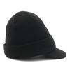 New Era Free Visor Knit Short Hat, Solid Black