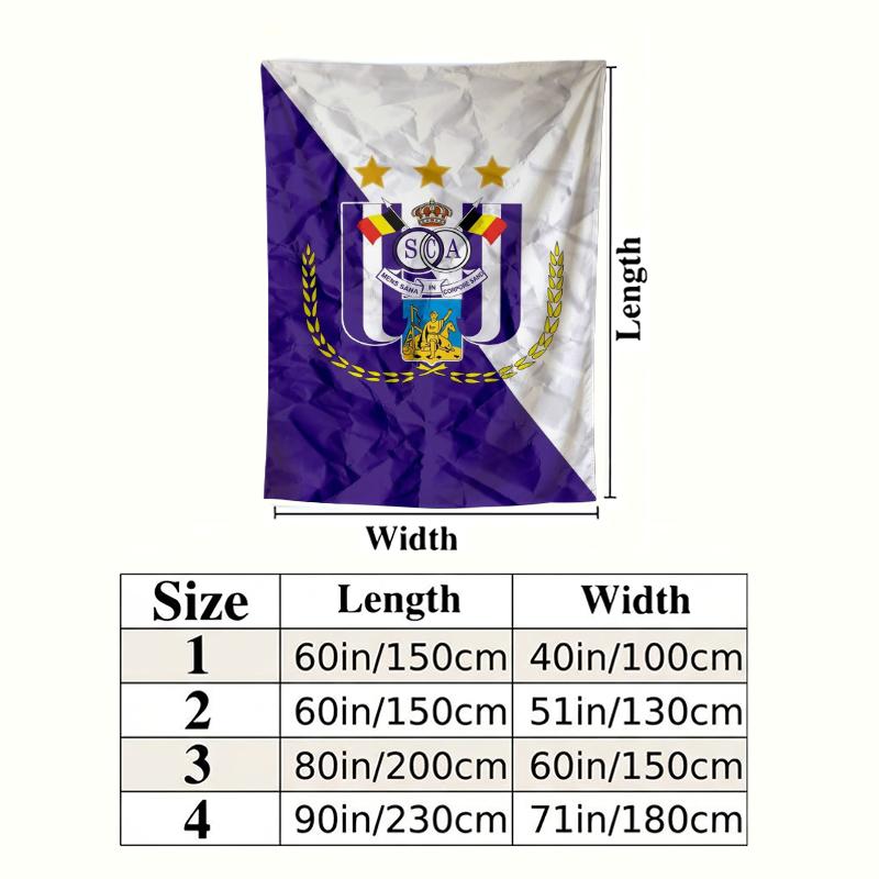 Rsc Anderlecht Wall Tapestry Aesthetic Wall Hanging Printed Fabric Blanket Decorative Tapestries For Bedroom Living Room Home Decor
