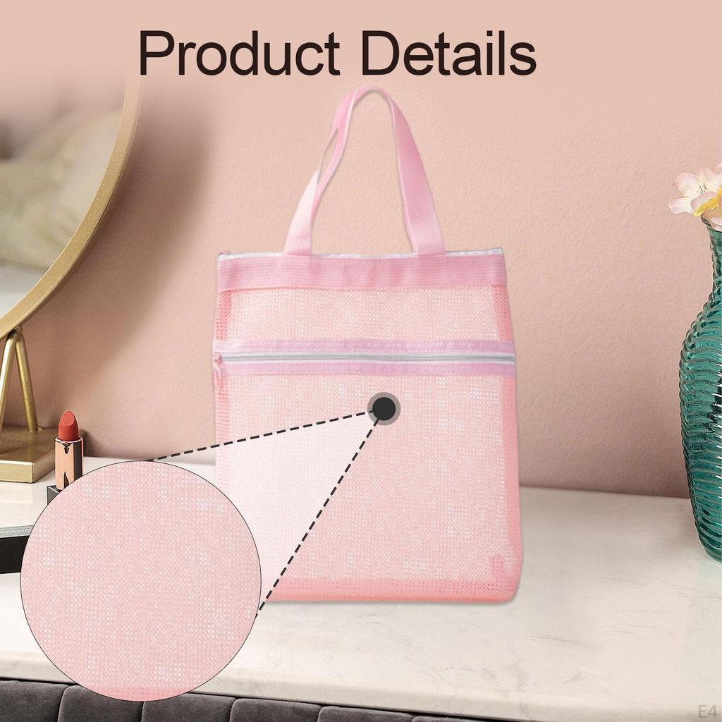 Mesh Shower Tote for Bathroom Accessories Portable Gym Toiletry Bag
