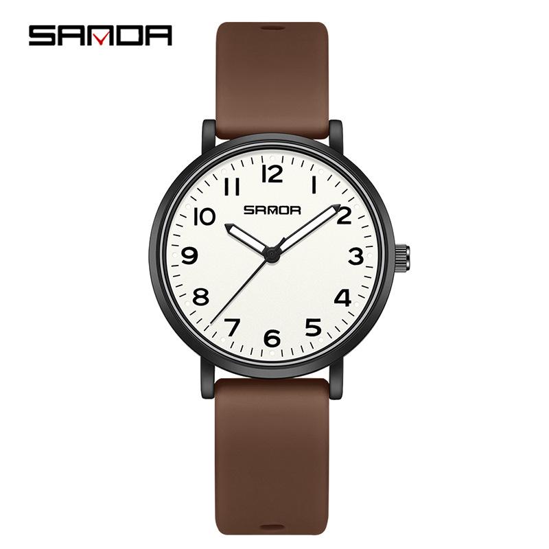 Sanda Korean-Style Quartz Sports Watch - Simple, Slim, and Waterproof for Students and Kids