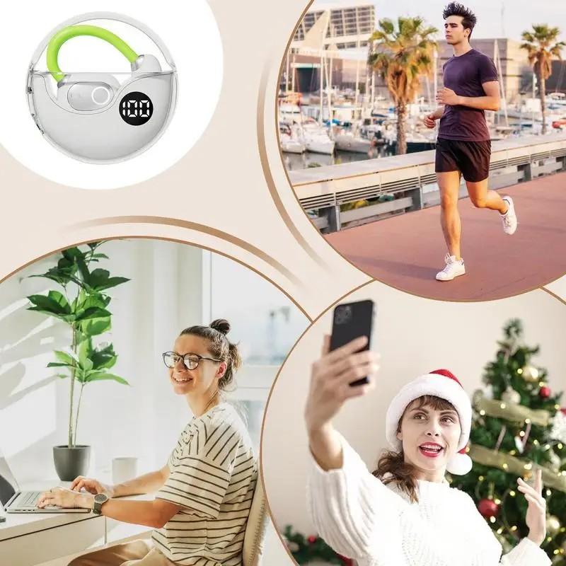 Noise Cancel Wireless Earphones Digital Display Touch Headset HiFi Subwoofer Headphone Low Latency Waterproof