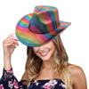 Cowgirl Hat with Dainty Rainbow for Bachelorette Party Holiday Western Cowgirl Hat for Bride for Outdoor Birthday Party