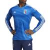 adidas Italy 2023 Home Long Sleeve Jersey Blue Men Streetwear HS9893
