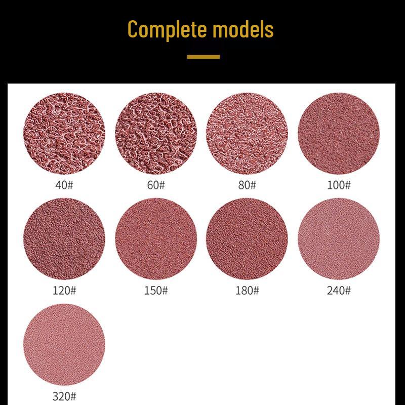 9-Inch Self-Adhesive Flocked Sandpaper, 6-Hole Round for Putty and Wall Sanding Tools