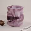 Striped Cylinder Candlestick Molds Cylinder Candle Holder Molds for Making Candlestick Tealight Holder Room Decorations