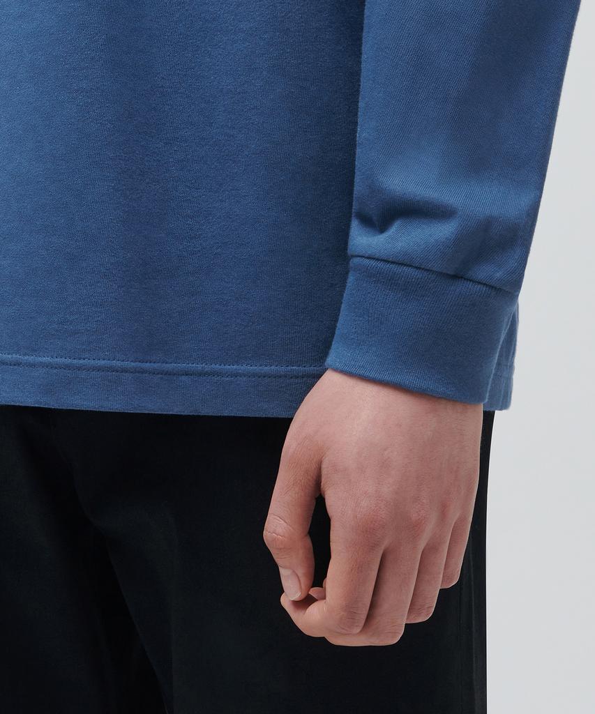MUSINSA STANDARD Crew Neck Long Sleeve T-Shirt [Grayish Blue]