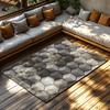 Tuniu Geometric Hexagon Gray Non-Slip Rug for Living Room Bedroom Kitchen Floor Mat