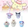 Adorable Self-deprecating Bear Plush Keychain Featuring Sanrio Cool Little Fish Design