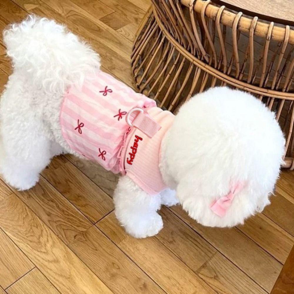 Skin-friendly Puppy Skirt Lovely Pet Dress Pet Clothes Dog Summer Dress  For Small Medium Dogs