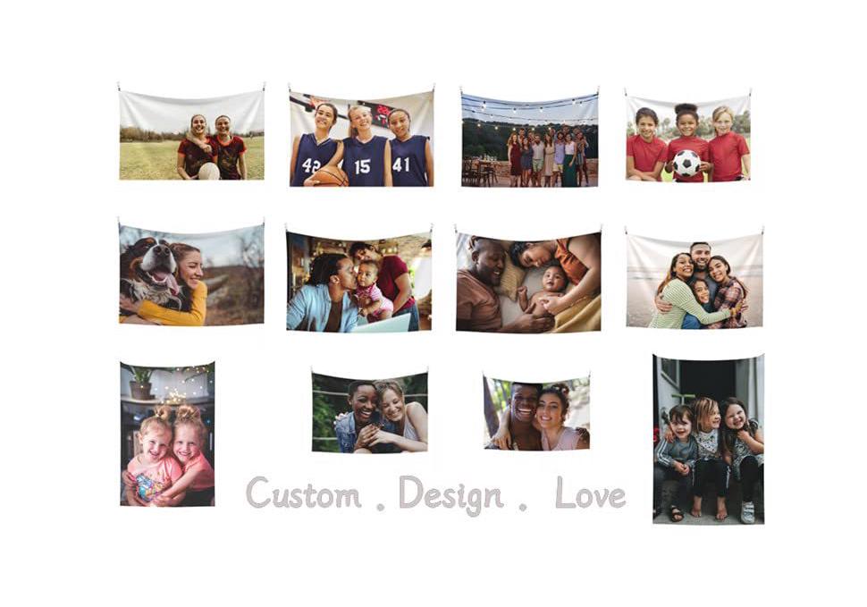 Personalized Custom Design Wall Tapestry for Living Room, Bedroom, or Guest Room Decoration