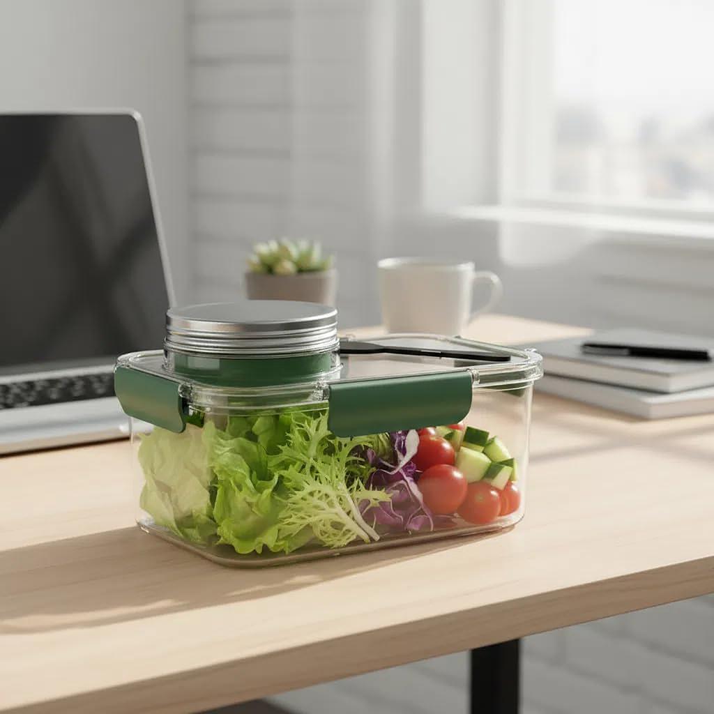 Portable Container With Leak Resistant Dressing Compartment