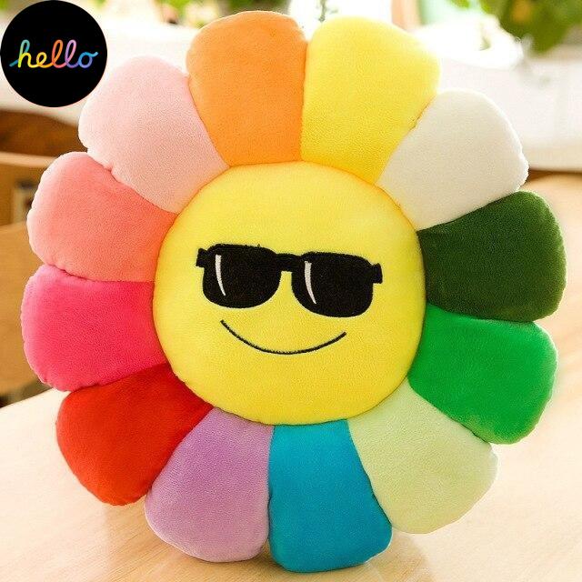 Pluszowe Słoneczne Kwiaty Poduszka Miękka Zabawka Wypchana Zabawka Emocja Pluszowe Maty Medytacja Poduszki Podłogowe Poduszki Dla Dzieci