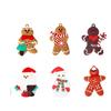 12 PVC Gingerbread Man Ornaments for Christmas Tree, Kitchen Decoration, and DIY Accessories.