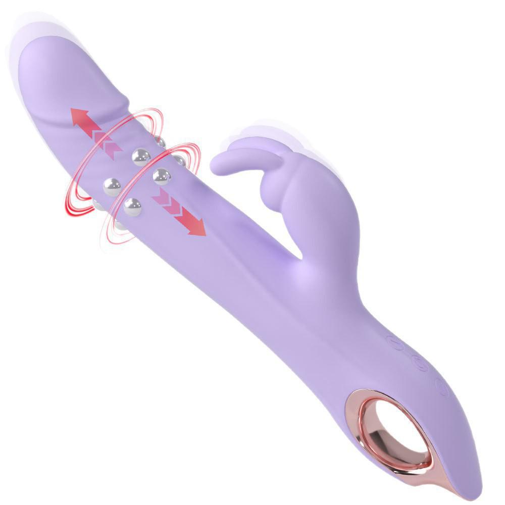 Frauen-Rotationsperlen-Vibrator mit automatischem Ein- und Ausfahren für Paare