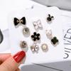 Anti Glare Pearl Rhinestone Button Brooches Prevent Accidental Exposure Clothes Decor Corsage  Gift