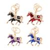 Lucky Horse Keychain Pendant Strong Alloy for Auto Keys and Purse Attachment As Courage Symbol Ideal Zodiacal Gift