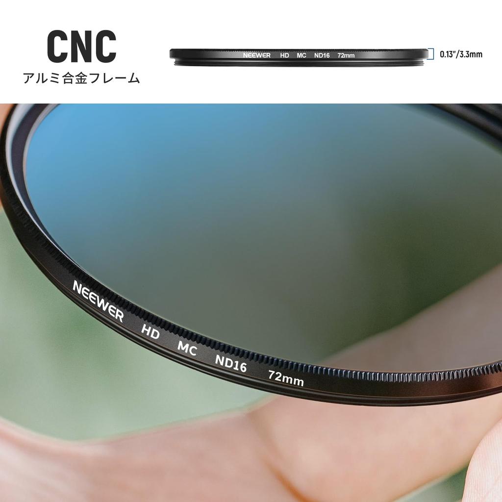 NEEWER 72mm ND Lens Filter Set with Lens Cleaning Neutral Compatible with General Purpose DSLR Ultra Thin Neutral Density Filter ND16/ND32/ND64/ND1000