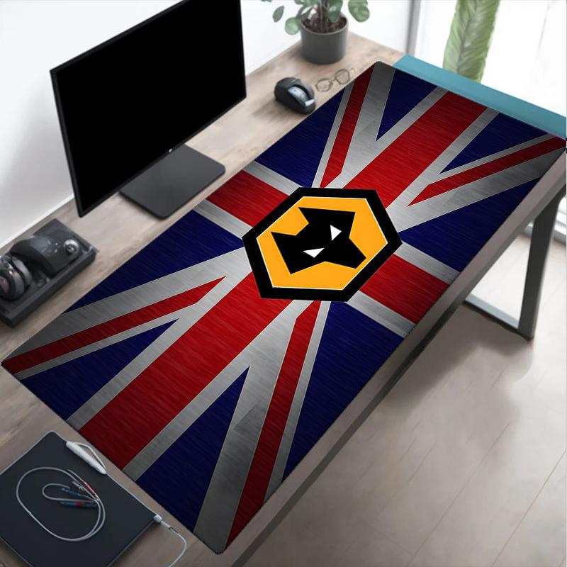 Flammende Wölfe Emblem Wanderer Mauspads, Gaming-Mauspad, Tastaturmatte, Schreibtischdekoration für Computer-Notebook, Fan-Geschenk, Geburtstagsgeschenk