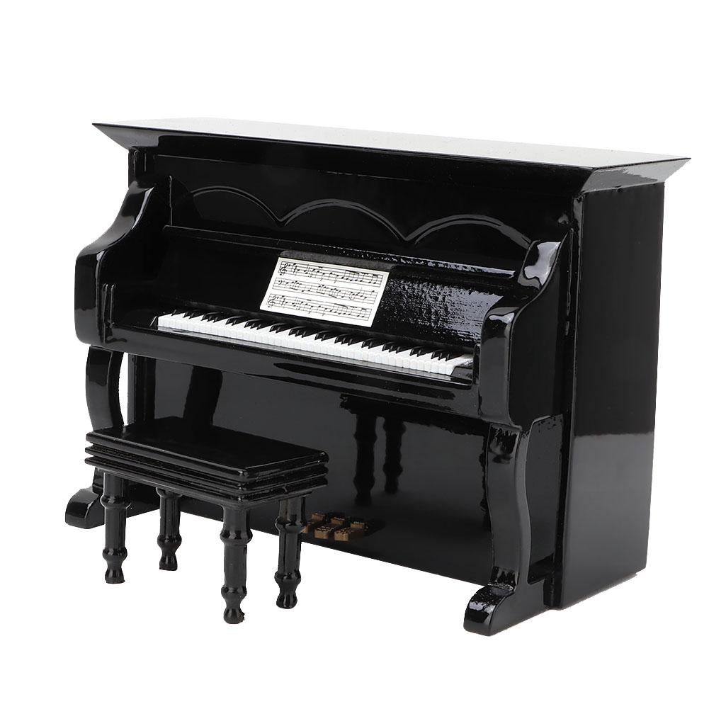 Miniature Wooden Piano Model Musical Instrument Model Musical Gifts Home Decor Ornaments