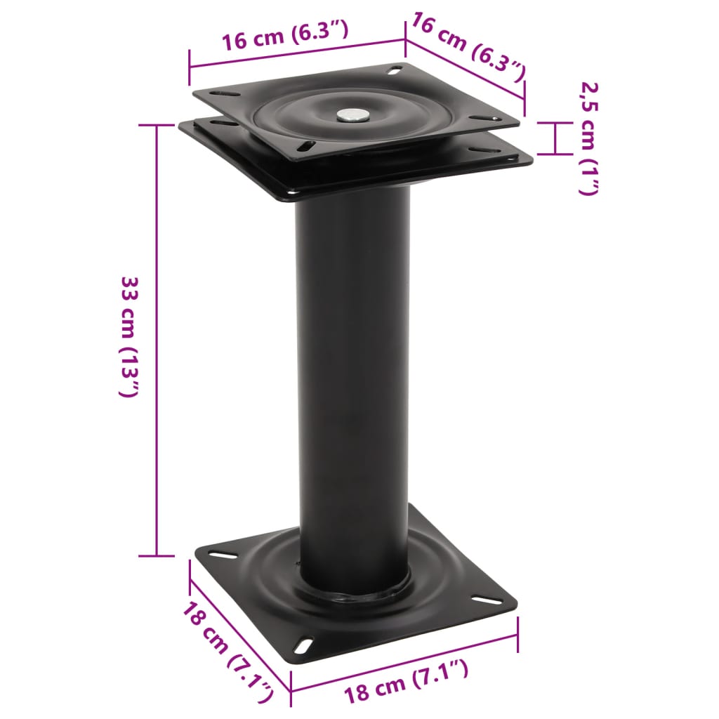 Boat Seat Swivel Base 360 degrees  Rotatable Steel