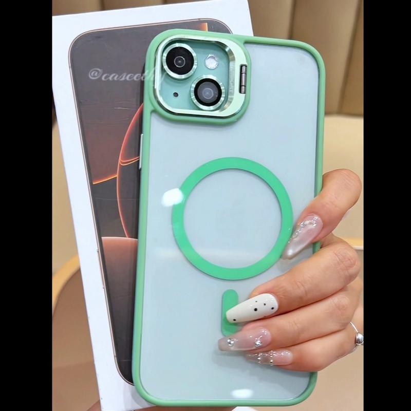 

Shockproof Camera Lens Protectors & Stand Protective Phone Case For iPhone 17 Pro Max cases 16 15 14 13 12 Pro, MagSafe Durable Wireless Magnetic iphone 17 pro max светло-зеленый