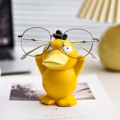 Miniso Anime Çevresel Sevimli Pokémon Psyduck Süsleri Gözlük Çerçevesi Malzemeleri Göz Teşhir Standı Dekoratif El Sanatları Standı Hediyeler