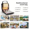 Portable Large Capacity Insulated Lunch Box Reusable Lunch Bag for Men Women Waterproof Cloth Cooler Bag
