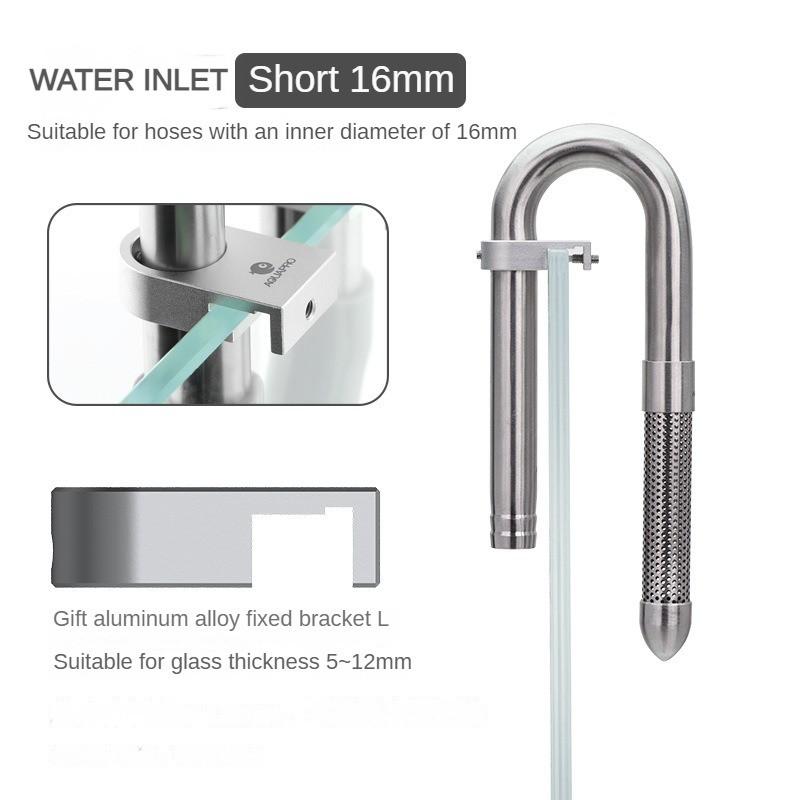 Mini Stainless Steel Inlet And Outlet Pipe Microporous Anti Suction Filtration Water Inlet Pipe Aquarium Fish Tank Supplies