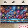 2D City Skyline Fireworks Backdrop for New Year & Holiday Photoshoot