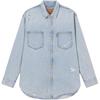 Levis Loose Comfortable Distressed Flannel Collar Long Sleeve Denim Jacket Men Jackets Blue 0017E-0001