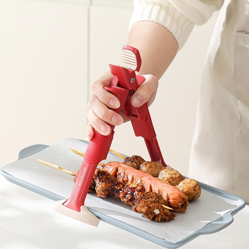 Heat Resistant Bowl Tongs Nonslip Heatproof Grip Clamp for Hot Dishes and Plates Multipurpose Kitchen Cooking Accessory