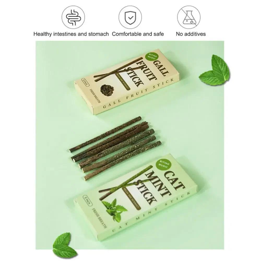 Natural Matatabi Cat Stick Mint Caught Bite Excited Rods Silvervine For Cat Teeth Cleaning Treating Pet Supply Cat Toys